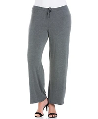 24seven Comfort Apparel Plus Comfortable Stretch Draw String Pants