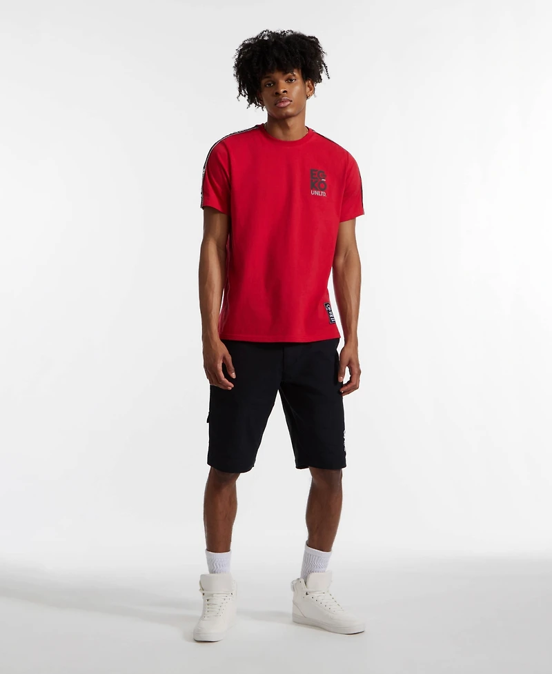 Ecko Unltd Men's Keep Tabs On Belted Cargo Shorts
