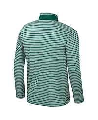 Colosseum Men's Green Michigan State Spartans Striped Quarter-Zip Top