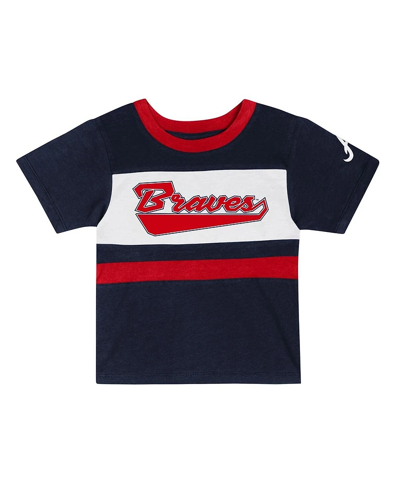 Outerstuff Toddler 2-Piece Navy Atlanta Braves Bonus Ball T-Shirt and Shorts Set