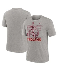 Nike Men's Heather Gray Usc Trojans Campus Local Tri-Blend T-Shirt