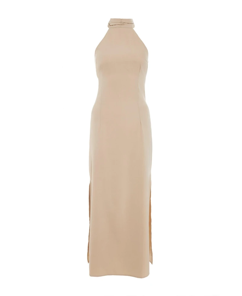 Quiz Women's Satin Halter Neckline Midi Dress