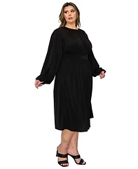 L I V D Plus Audrey Ruched Midi Dress