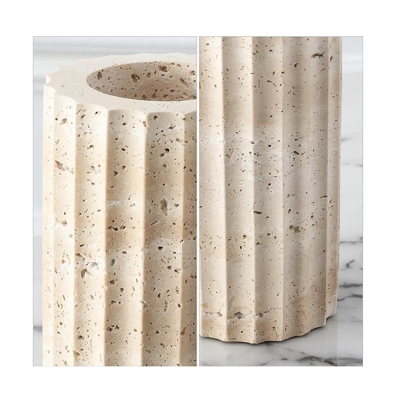 Teroi Travertine Vase Set 2
