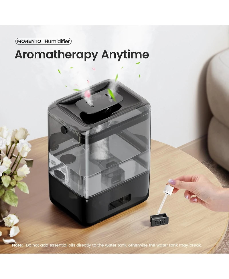Morento Smart Humidifier with App & Voice Control, 6L Cool Mist Humidifiers with Essential Oil Diffuser