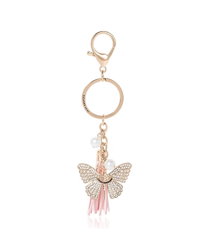 Juicy Couture Butterfly Charm Keychain with Pearls