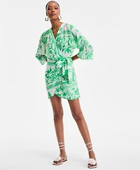 I.n.c. International Concepts Women's Printed Side-Tie Mini Dress, Exclusively at Macy's