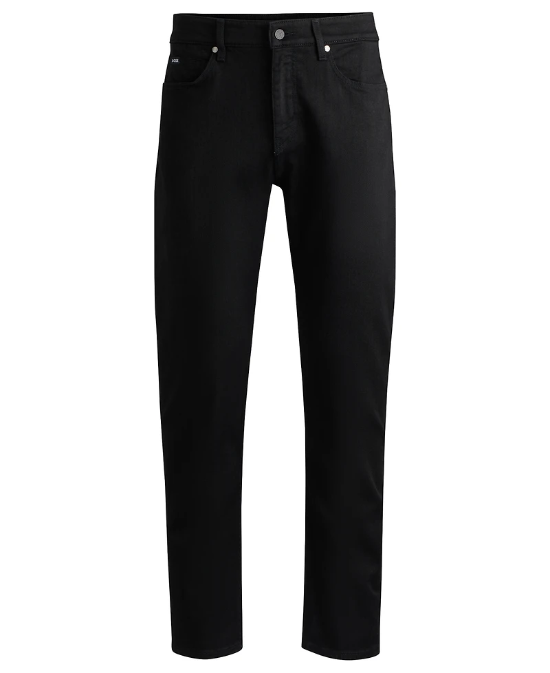 Boss by Hugo Men's Black Super-Soft Regular-Fit Jeans