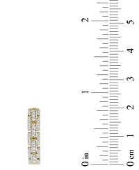 Diamond Triple Row Small Hoop Earrings (1/2 ct. t.w.) in 14k Gold