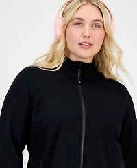 Id Ideology Plus Soft Flex Solid Full-Zip Jacket, Created for Macy's