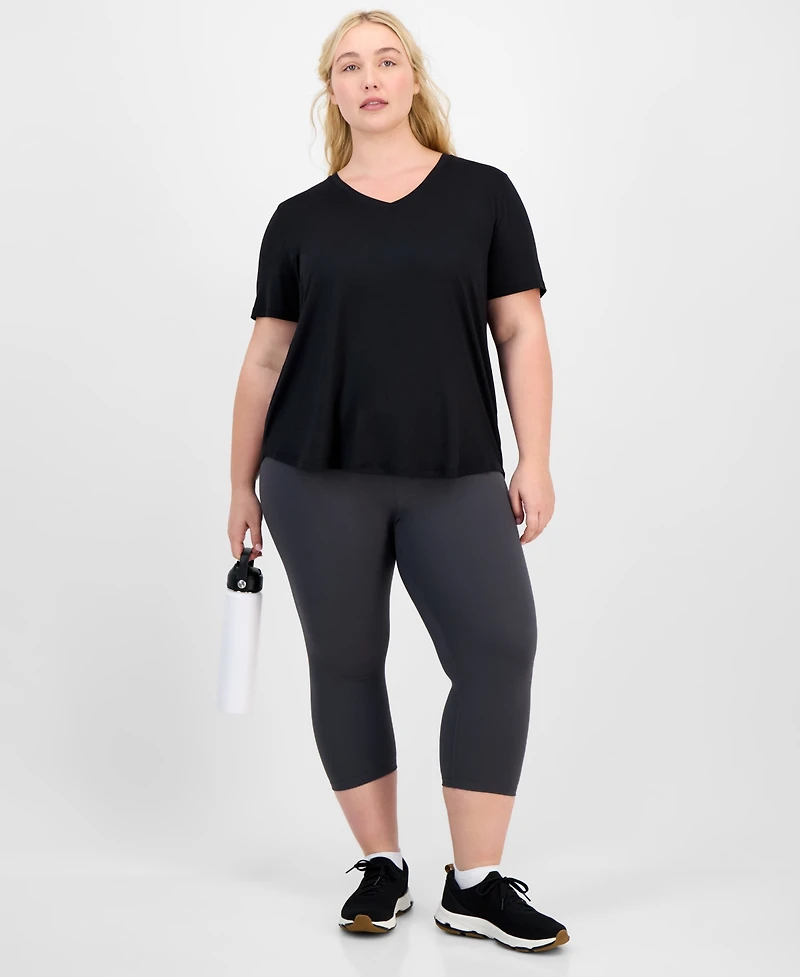 Id Ideology Plus Solid Essentials Active Tee, Created for Macy's