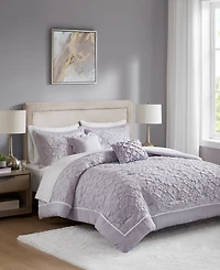 Addison Park Payton 9-Pc. Jacquard Comforter Set, Full