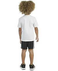 adidas Toddler & Little Boys Short-Sleeve T-Shirt Woven Shorts, 2 Piece Set