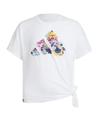 adidas Big Girls Short Sleeve Tie Front T-Shirt