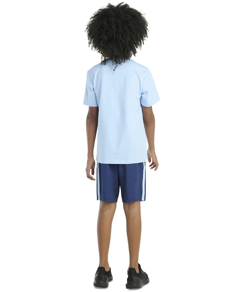 adidas Big Boys 2-Piece Short Sleeve T-Shirt and Woven Shorts Set