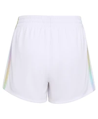 adidas Big Girls Elastic Waistband Gradient 3-Stipe Pacer Mesh Shorts