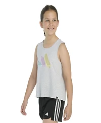 adidas Big Girls Sleeveless Swing Heather Tank Top