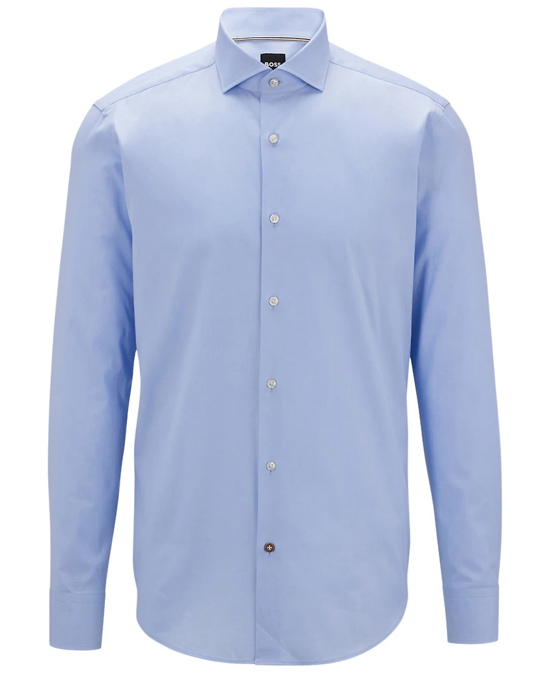 Boss by Hugo Men's Stretch-Cotton Twill Regular-Fit Dress Shirt