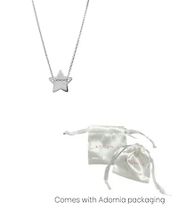 Adornia Silver Diamond Star Charm Necklace
