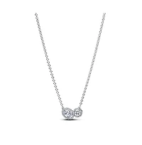 Pandora Sterling Silver Embracing Halo Necklace