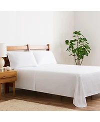 Host & Home Cotton Sateen Bed Sheets (6 Pack), Flat and Fitted Options, White, 300 Thread Count