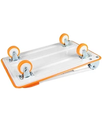 Push Cart Dolly, Moving Platform Hand Truck, Foldable for Easy Storage and 360 Degree Swivel Wheels with 330lb Weight Capacity