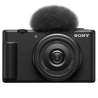 Sony Zv-1F Vlogging Camera, Black Bundle with ACCVC1 Vlogger Accessory Kit, Shotgun Mic, Tripod, Shoulder Bag, Extra Battery, Charger, Screen Protecto