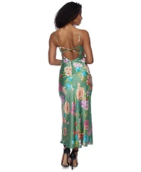 B Darlin Juniors' Emma Satin Strappy-Back Midi Dress