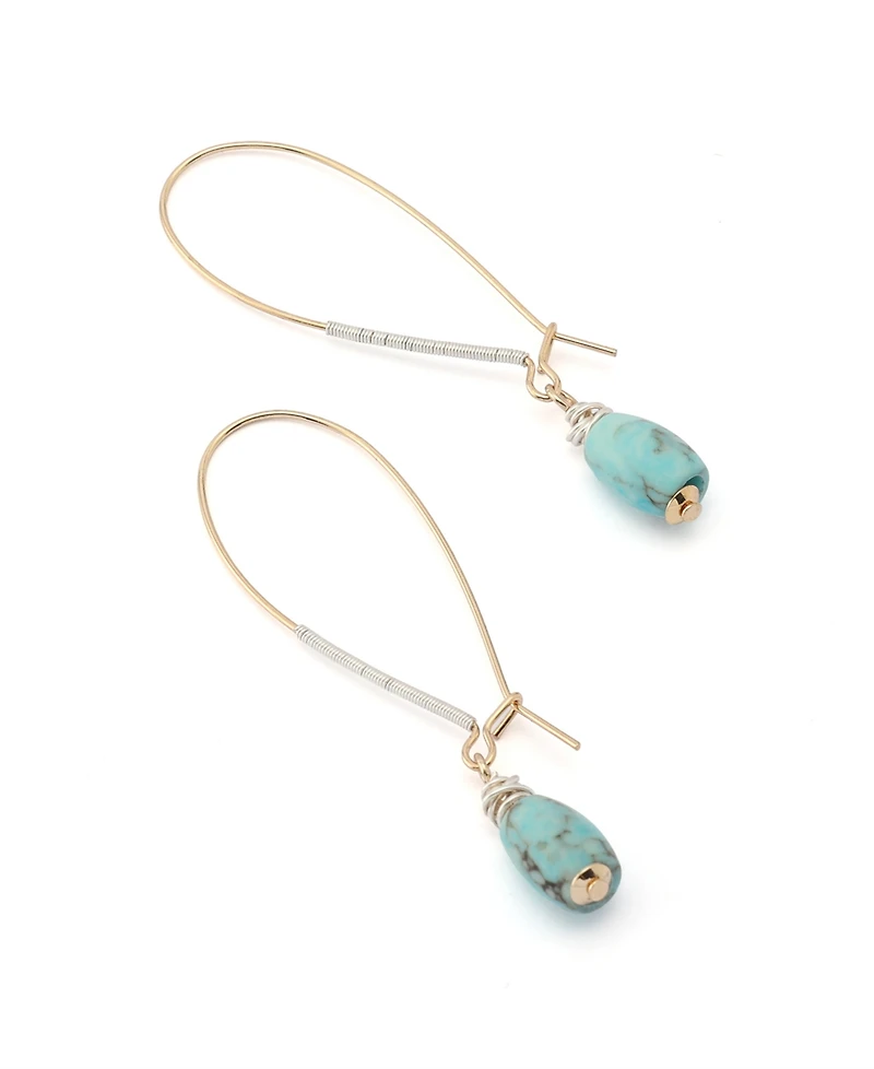 Robert Lee Morris Soho Turquoise Stone Dangle Earrings