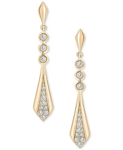 Wrapped in Love Diamond Flare Drop Earrings (1/4 ct. tw) in 14k Gold, Exclusively at Macy's
