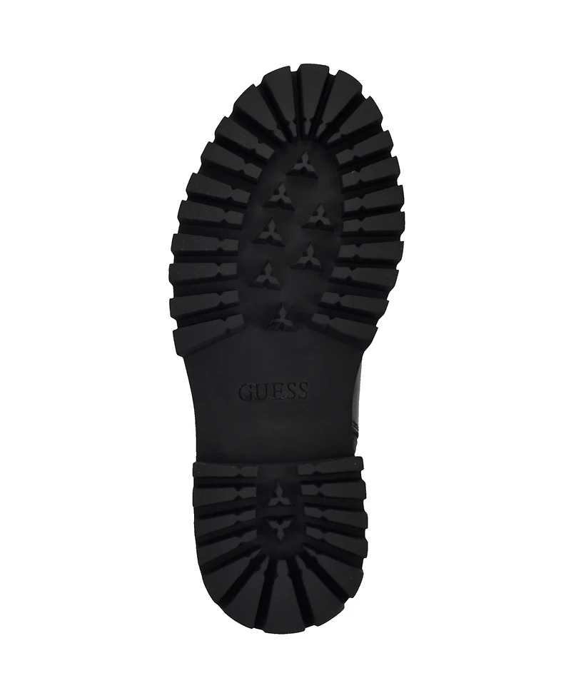 Guess Women's Fionaa Charms Lace-Up Lug Sole Combat Boots