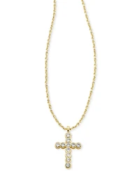Kendra Scott 14k Gold-Plated Crystal Cross 19" Pendant Necklace