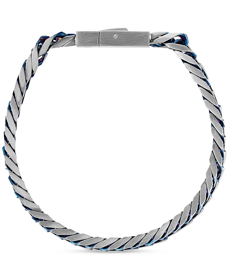 Esquire Men's Jewelry Two-Toned Curb Link Chain Bracelet, Exclusively for Macy's