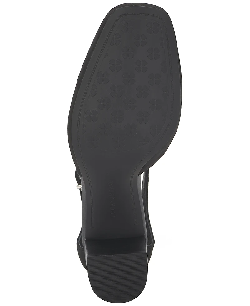 Lucky Brand Women's Kanira Square-Toe Stacked Heel Pumps