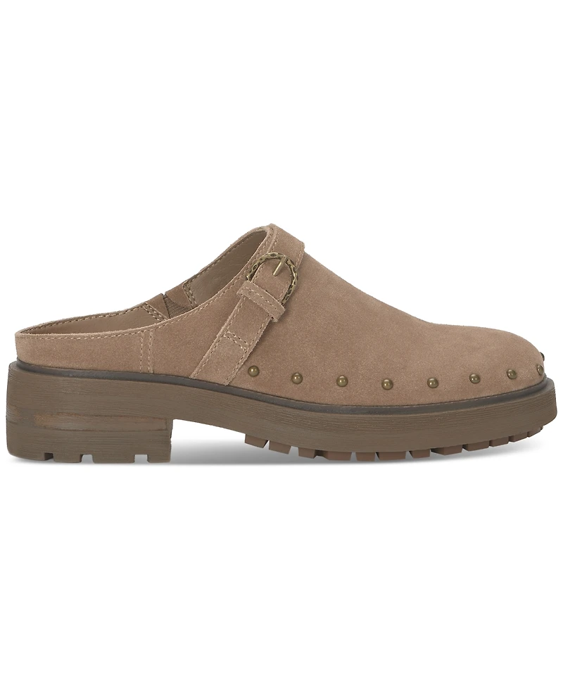Lucky Brand Women's Caytina Studded Buckle Strap Clogs