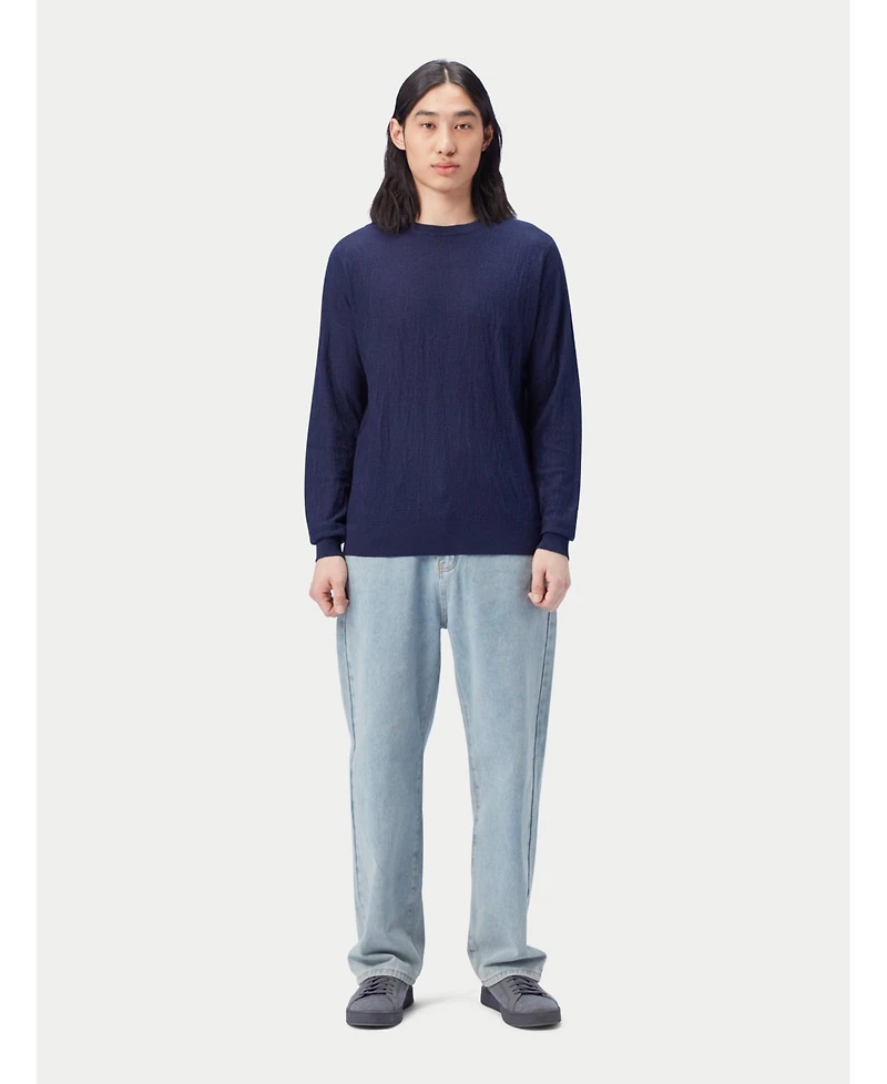 Gobi Cashmere Men's Lightweight Silk Textured Sweater