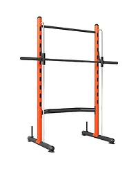 Soozier Adjustable Squat Rack with Pull Up Bar and Barbell Bench Press