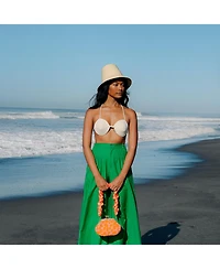 Brunna.co Margo Palm Straw Hat Beige