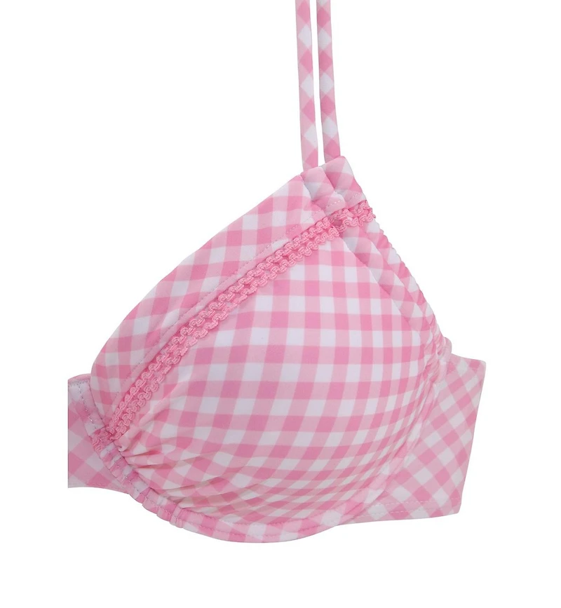 Lascana Women's Gingham Underwire Bikini Swimsuit Top Bra Sizing