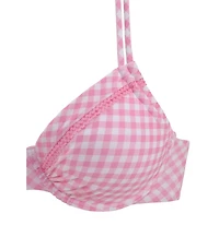 Lascana Women's Gingham Underwire Bikini Swimsuit Top Bra Sizing