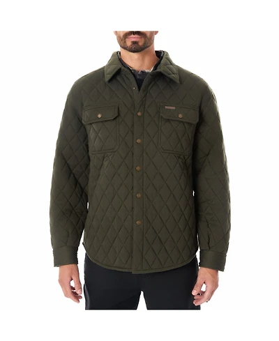 Smith's Workwear Men's Snap Closure Diamond Quilted Knit Shirt-Jac