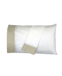 Cuff Pillowcase Set (Pair) - Luxury 608 Cotton Usa, Standard/Queen