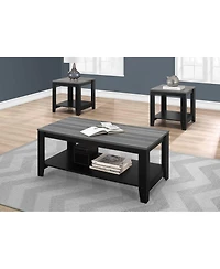Set of Three Coffee Tables with Shelf for Storage and Display