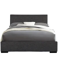 Polyester Blend Upholstered Bed Frame – Sturdy Manufactured Wood Design