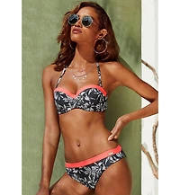 Lascana Women's Printed Bandeau Bikini Swimsuit Top Bra Sizing