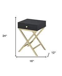 Solid Wood End Table with Drawer – Stylish and Functional Living Room Furniture