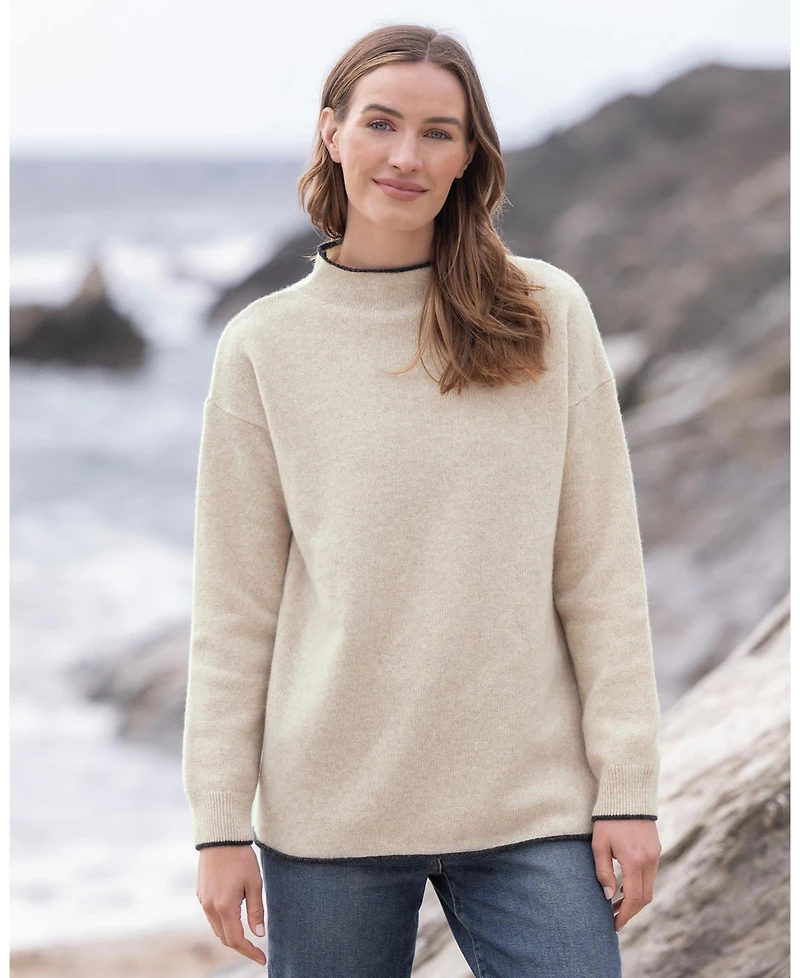 Celtic & Co. Women's Felted Funnel Neck Sweater