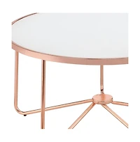 Frosted Glass and Rose Gold Coffee Table for Modern Living Room Decor