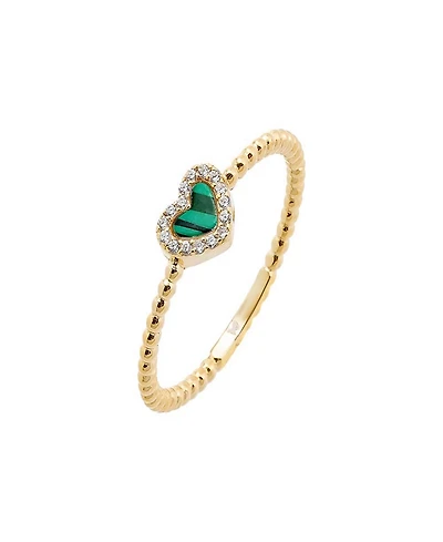 By Adina Eden Pave Colored Gemstone Beaded Ring