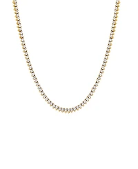 By Adina Eden Thin Three Prong Tennis Necklace